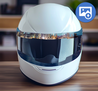 Sticker moto conception de visière de casque personnalisable - TenStickers