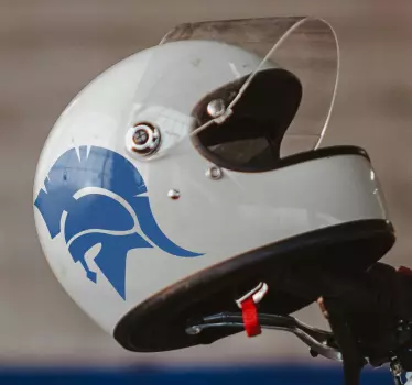 Autocollant moto casque spartiate - TenStickers