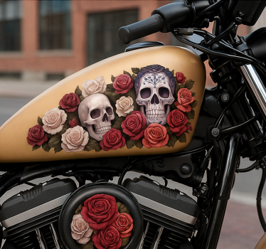 Sticker moto cavalière rose - TenStickers