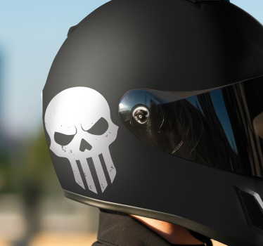 Sticker moto conception de casque de crâne - TenStickers