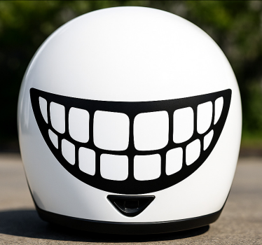 Sticker moto conception de dents amusantes - TenStickers