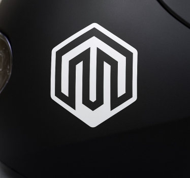 Sticker moto conception hexagonale géométrique moderne - TenStickers