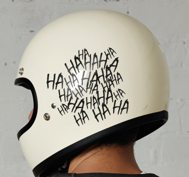 Sticker moto conception monochrome de rire - TenStickers
