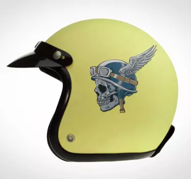 Sticker moto crâne pour casque - TenStickers