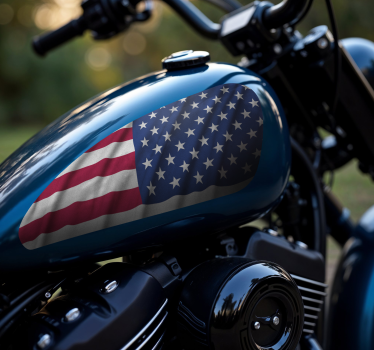 Sticker moto drapeau américain sportster - TenStickers