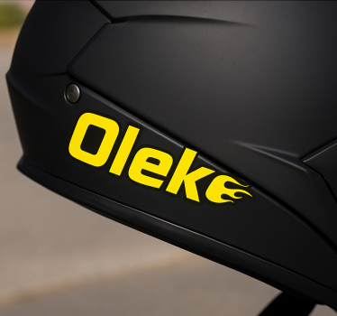 Sticker moto flamme personnalisée avec nom - TenStickers