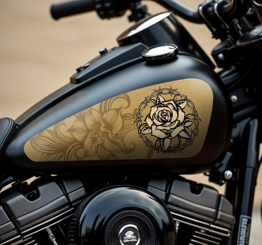 Sticker moto fleurs - TenStickers