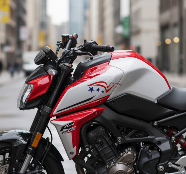 Sticker moto liberté flamme Écoulante - TenStickers