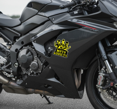 Sticker moto logo des passionnés de moto - TenStickers