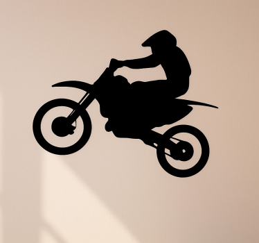 Sticker moto motard sur une motocyclette - TenStickers