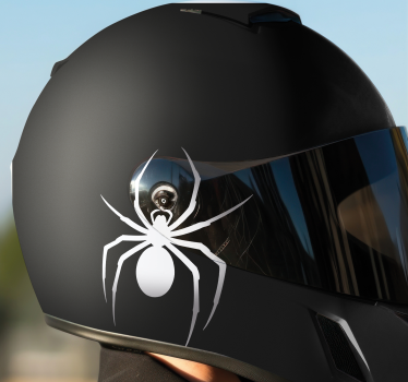 Sticker moto motif d'araignée monochrome - TenStickers