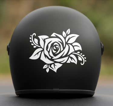 Sticker moto motif de rose sauvage - TenStickers