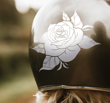 Sticker moto motif de rose sauvage - TenStickers