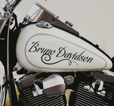 Sticker moto personnalisé nom style calligraphique - TenStickers