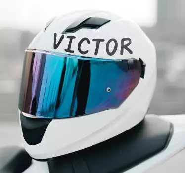 Sticker moto personnalisé casque nom - TenStickers