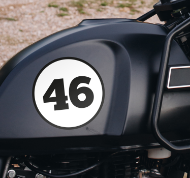 Sticker moto numéro de rallye - TenStickers