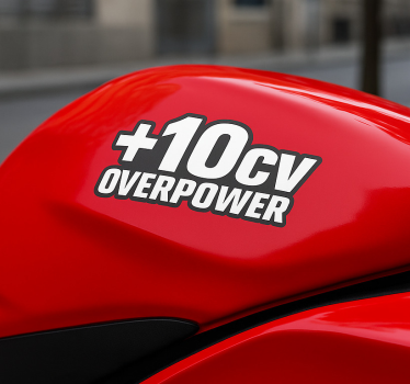Sticker moto plus 10 cv texte - TenStickers