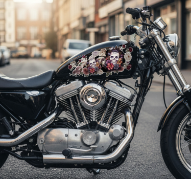 Sticker moto rose morte - TenStickers