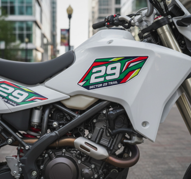 Sticker moto sector 29 sentier - TenStickers