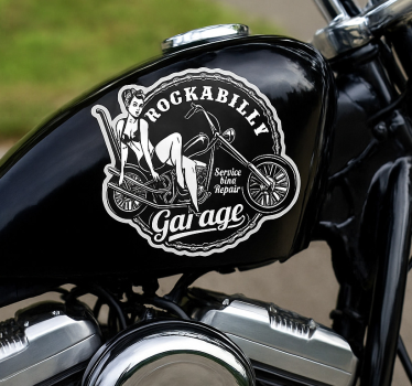 Sticker moto silhouette de chopper classique - TenStickers