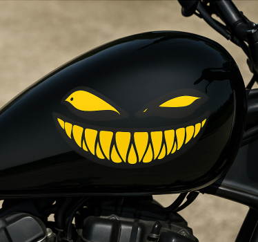Sticker moto sourire dans l'ombre - TenStickers