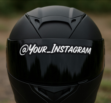 Sticker moto texte personnalisé sur casque - TenStickers