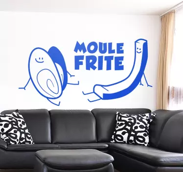 Sticker cuisine moule frite - TenStickers