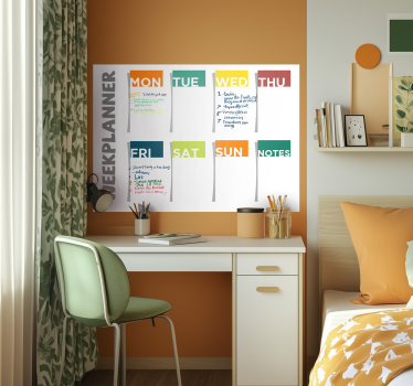Sticker ardoise planifier sa semaine - TenStickers