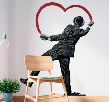 Sticker mural salon graffiti Banksy - TenStickers