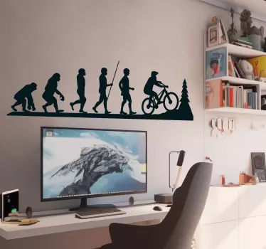 Sticker chambre ado évolution du VTT - TenStickers
