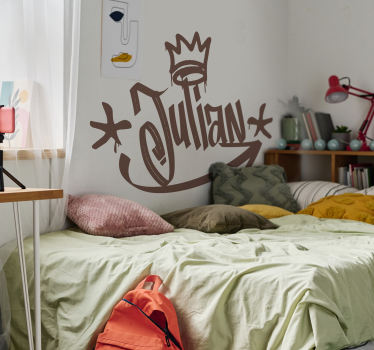 Sticker chambre ado nom graffiti urbain - TenStickers