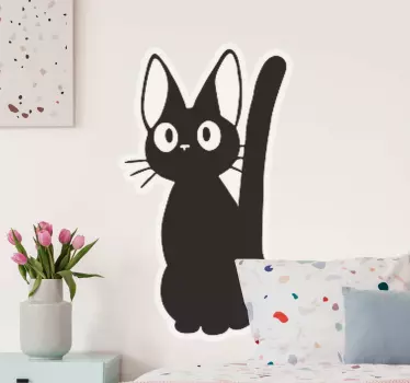 Sticker Mural Chat noir anime - TenStickers