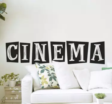 Sticker Mural Cinéma avec texte cinéma - TenStickers
