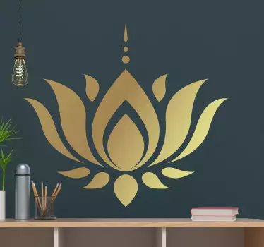 Sticker fleur élégante de lotus ornementale - TenStickers