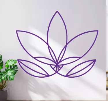 Sticker Mural Fleur de loto mandala - TenStickers