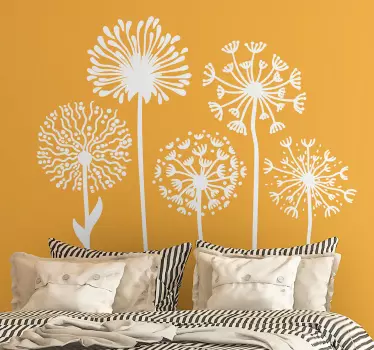 Sticker fleur pissenlit monochrome - TenStickers