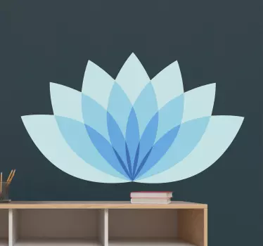 Sticker Mural Fleur Fleur de lotus monocolore - TenStickers