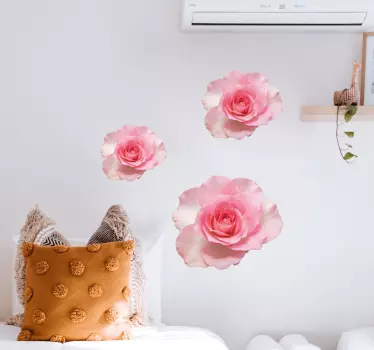 Sticker Mural Fleur Fleur réaliste rose isolé - TenStickers