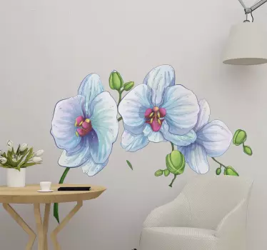 Sticker Mural Fleur Orchidée blanche - TenStickers