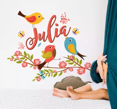 Sticker fleur chambre enfant illustration printanière - TenStickers