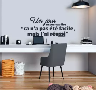 Sticker motivation succès J'ai Réussi - TenStickers