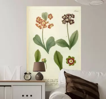 sticker mural plantes fleurs - TenStickers