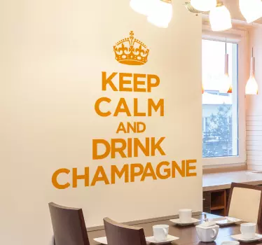 Sticker mural Reste calme et bois du champagne - TenStickers