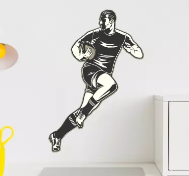 Sticker rugby joueur de rugby - TenStickers