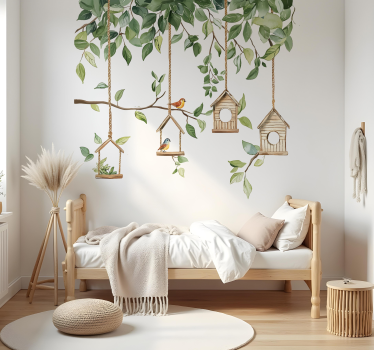 Sticker mural sanctuaire d'oiseaux - TenStickers