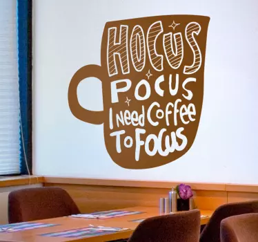 Sticker restaurant d'entreprise Hocus Pocus café - TenStickers