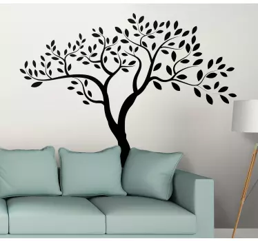 Sticker nature arbre feuillu élégant - TenStickers
