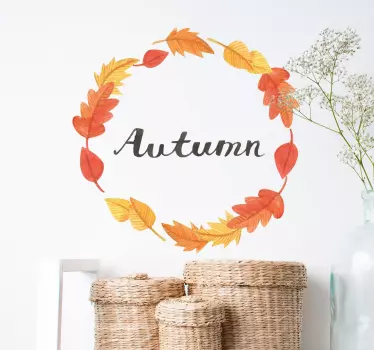 Sticker nature arrangement de feuilles d'automne - TenStickers