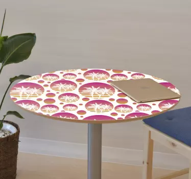 Sticker nature cercles de palmier - TenStickers