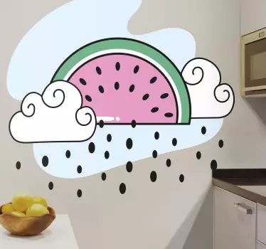 Sticker cuisine conception de nuage de pastèque - TenStickers